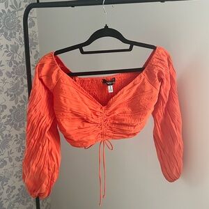 Urban Outfitters Papaya Orange Top Cropped Medium